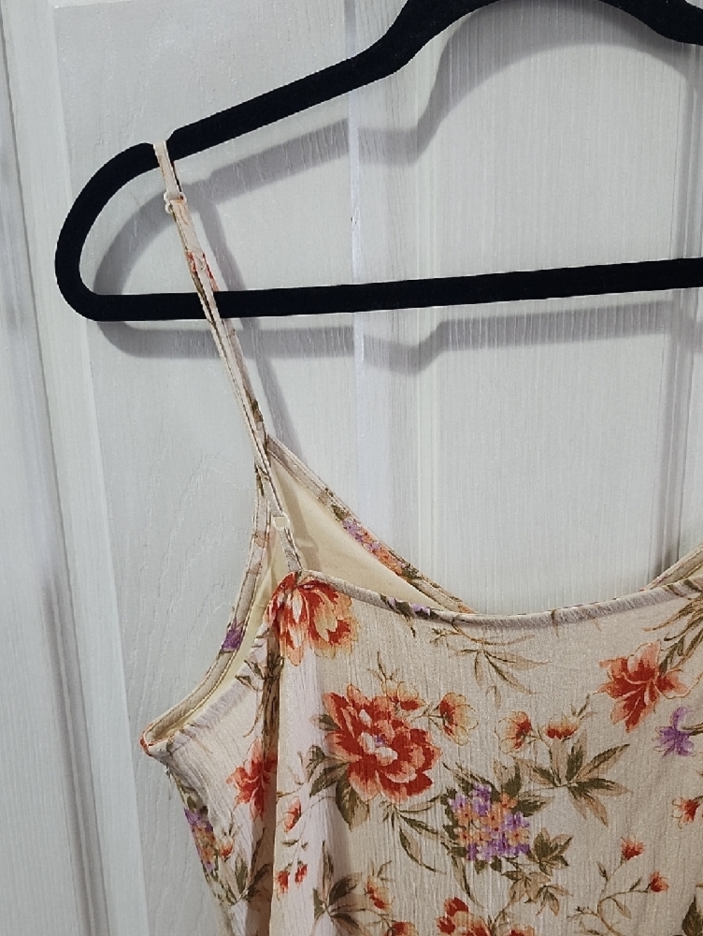 Floral Midi Slip Dress Size Large Strappy Cottagecore Summer Vacation. - Picture 5 of 7
